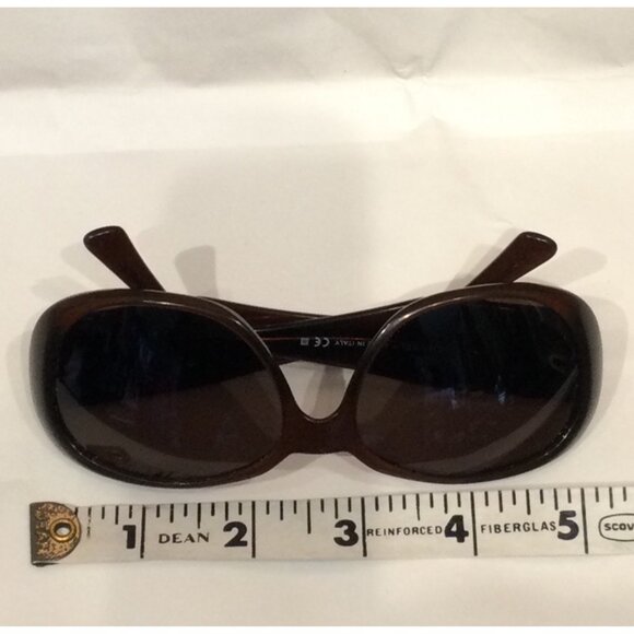 Chanel Womens Brown Camellia Sunglasses Floral Design Logo Made In Italy - Picture 11 of 11